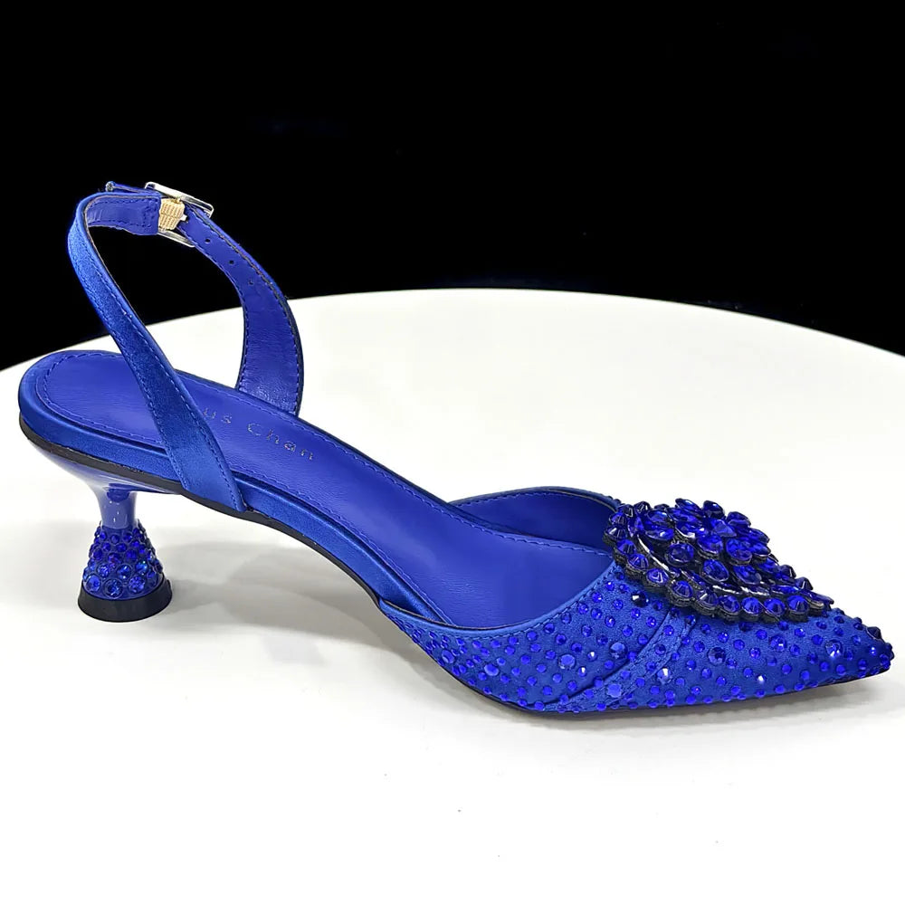 Elegant Italian Design Pink Butterfly Shoes and Bag Set for Women - Perfect for Parties and Weddings