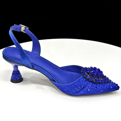 Elegant Italian Design Pink Butterfly Shoes and Bag Set for Women - Perfect for Parties and Weddings