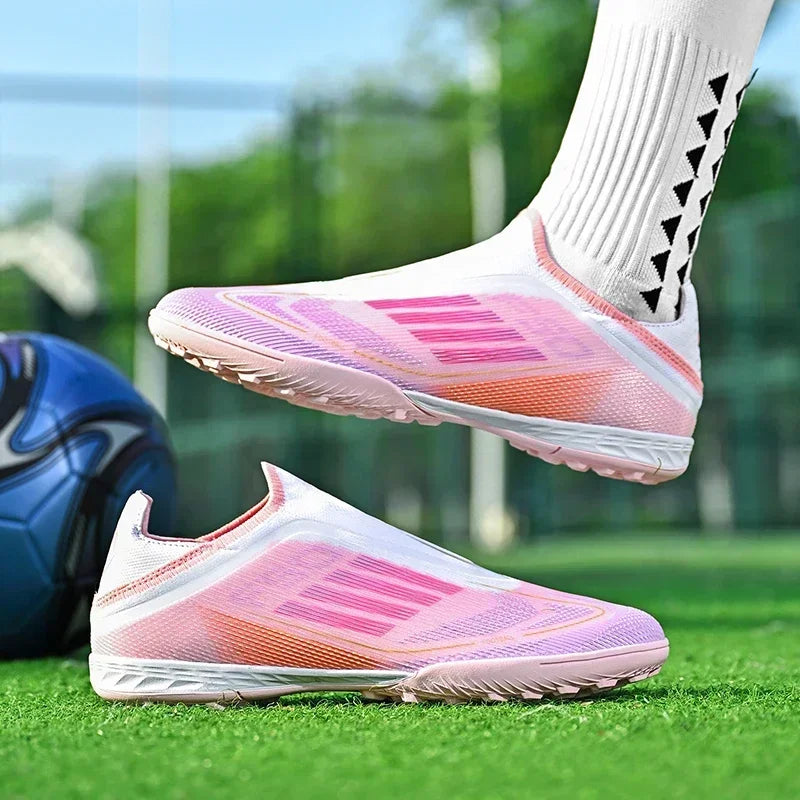 New Men Soccer Shoes Outdoor Sport Football Boots Training Breathable Match Boys Adult Cleats Non Slip Long Spikes Comfortable