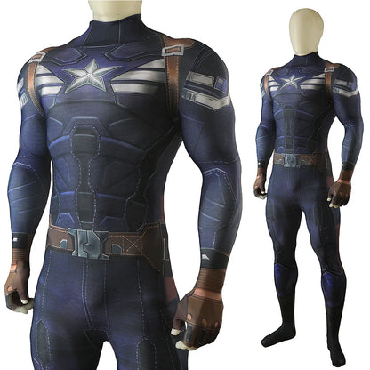 Captain America The Winter Jumpsuit Bodysuit Cosplay Costumes Movie Character Halloween Performance Costume for Adult Kids