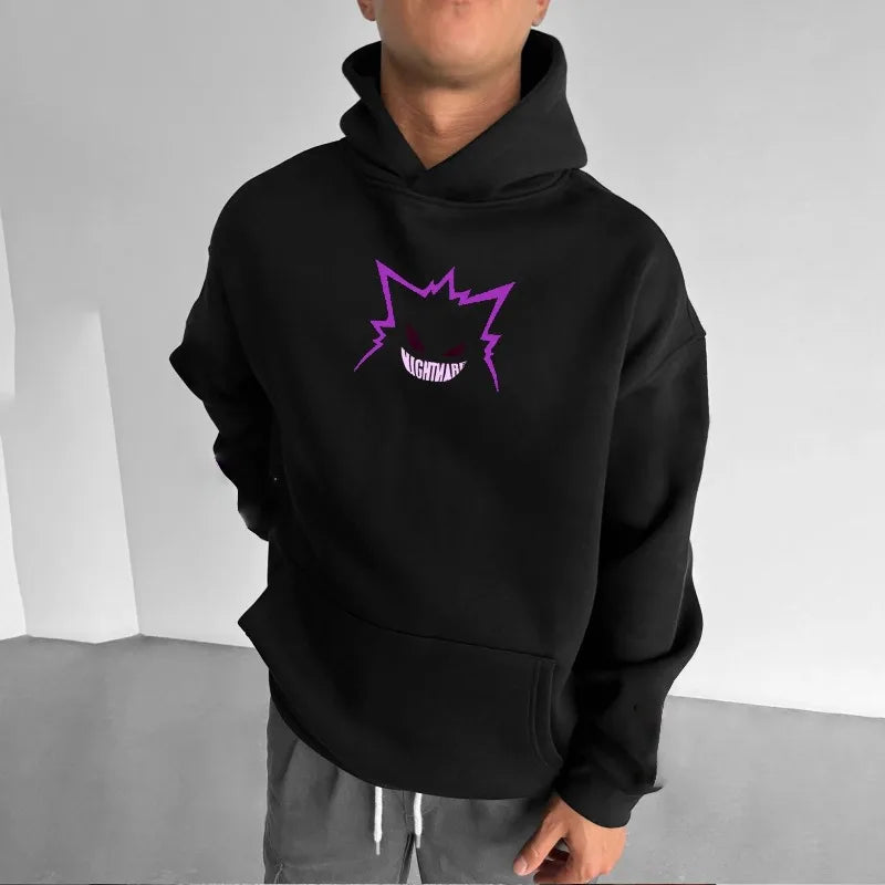 Pokémon Gengar Double-sided Printing Hoodie for Men Women 2025 Autumn/Winter New Y2K Harajuku Plus Size Casual Sweatshirt Top