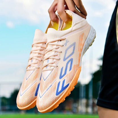 F50+ High Quality Mens Football Boots Boys Training Studded Fast Soccer Cleats Outdoor Non Slip Football Shoes Chuteira Campo