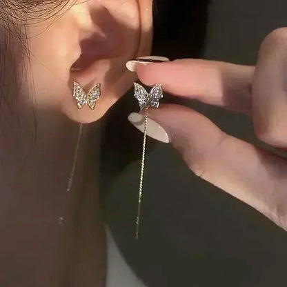 Simple Black Bow Love Earrings for Women Fashionable Personalized Beautiful Daily Accessories Party Jewelry Premium Gifts