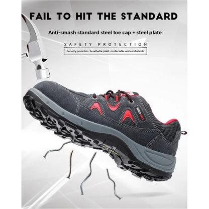 Steel Toe Safety Shoes Labor Protection Anti Smashing & Piercing Comfortable And Secure Work Footwear