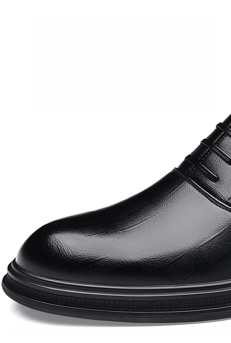 Men Dress Shoes Black Soft Leather Men Heighten Formal Shoes Casual Business Men Oxfords Suit Shoes