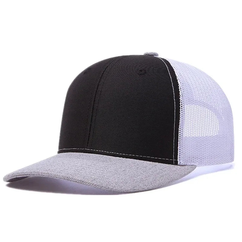 Unisex Cap Slight Curved Brim Style Trucker Hat  Men & Women Casual Outdoor Breathable Summer Cap