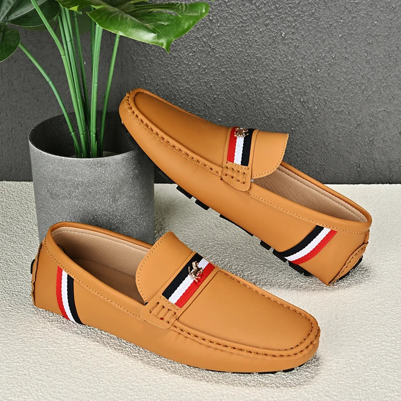 Loafers Men Driving Shoes Casual Shoes Comfortable Classic PU Leather Loafers Business Shoes Slip on Walking Men Loafers Shoes