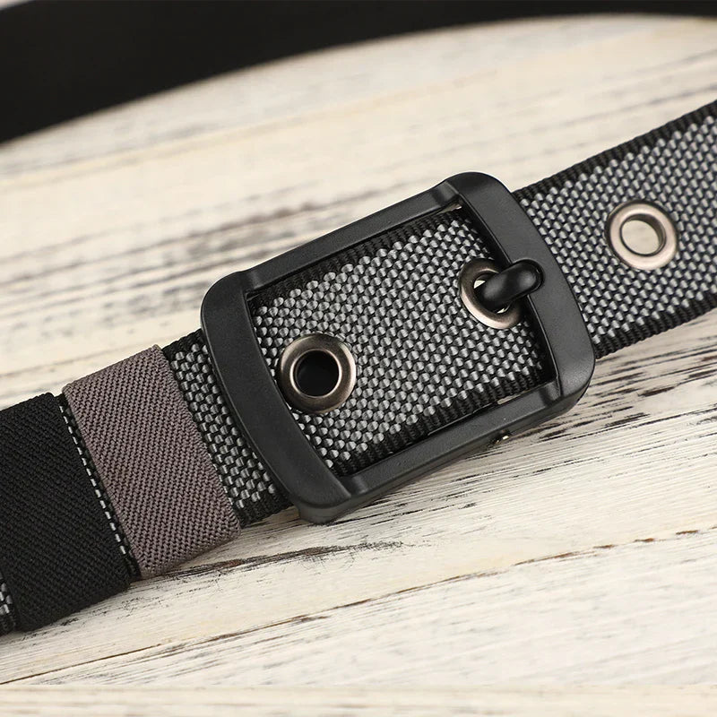 New canvas waist belt men's needle buckle leather belt nylon woven workwear casual tactical young teenagers students