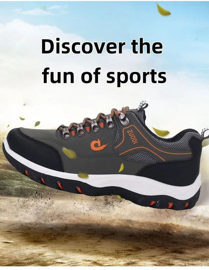 Men's leather Casual Shoes, Men's Sports Shoes, Spring,Autumn,Winter Shoes, Men's Tennis lightweight Wear-resistant Hiking Shoes