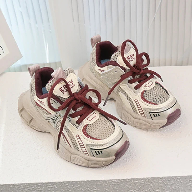 Children Sports Shoes Spring Autumn Mesh Breathable Causal Training Sneakers for Boys Girls Classic Kids School Basketball Shoes
