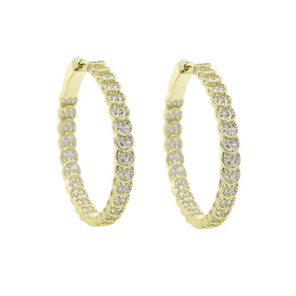 Gold Color Fashion Women Jewelry Set Geometric Shiny Plain Paved 5A CZ Moon Shaped Chain Choker Necklace Bracelet