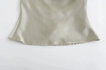 Women's Flowing Draped Halter Neck Tank Tops With Bow Tied, Backless, Sleeveless, Female Camis, Sexy, Fashion