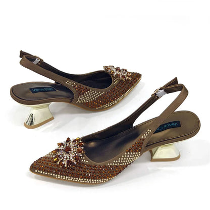 Elegant Women's Shoes and Bag Sets Wedding Party Bags and Shoes Comfortable Mid Heel Shoes Commuting Shoes for Women