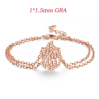 Certified Full Moissanite Bracelets for Women Men S925 Sterling Silver Plated 18k Jewelry Haesh Sheli By ShiranAloni