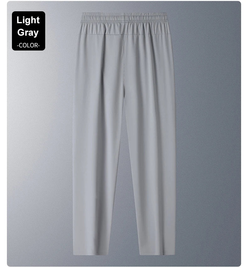 Running Pants Cooling Summer Ice Silk Pants Soft Stretchy Pant Loose Casual Quick-Dry Workout UV Protection Lightweight Trousers