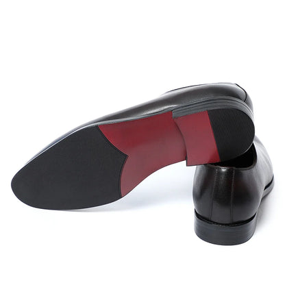 Classic Handmade Mens Dress Shoes Genuine Leather Whole Cut Round Toe Oxford Shoes Business Wedding Formal Suit Shoes Man