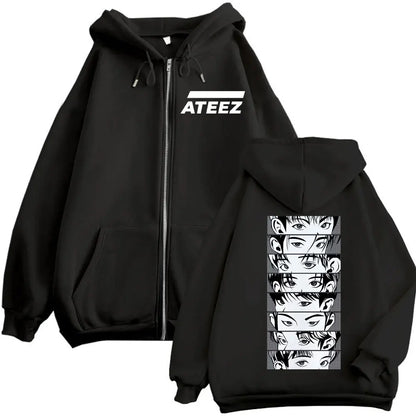 Merch Zipper Hoodie Men Women High Quality Fashion Zip Up Jacket Coat Autumn Winter Casual Loose Sweatshirts