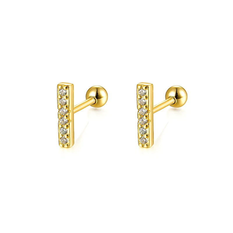 925 Sterling Silver Fashion Love Butterfly Romantic Star Crown Screw Stud Earrings for Women Ear Bone Piercing Jewelry