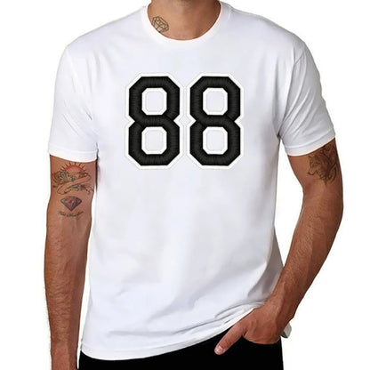 88 Black Jersey Sports Number eighty-eight Football 88 T-Shirt cute clothes graphics sweat funny t shirts for men