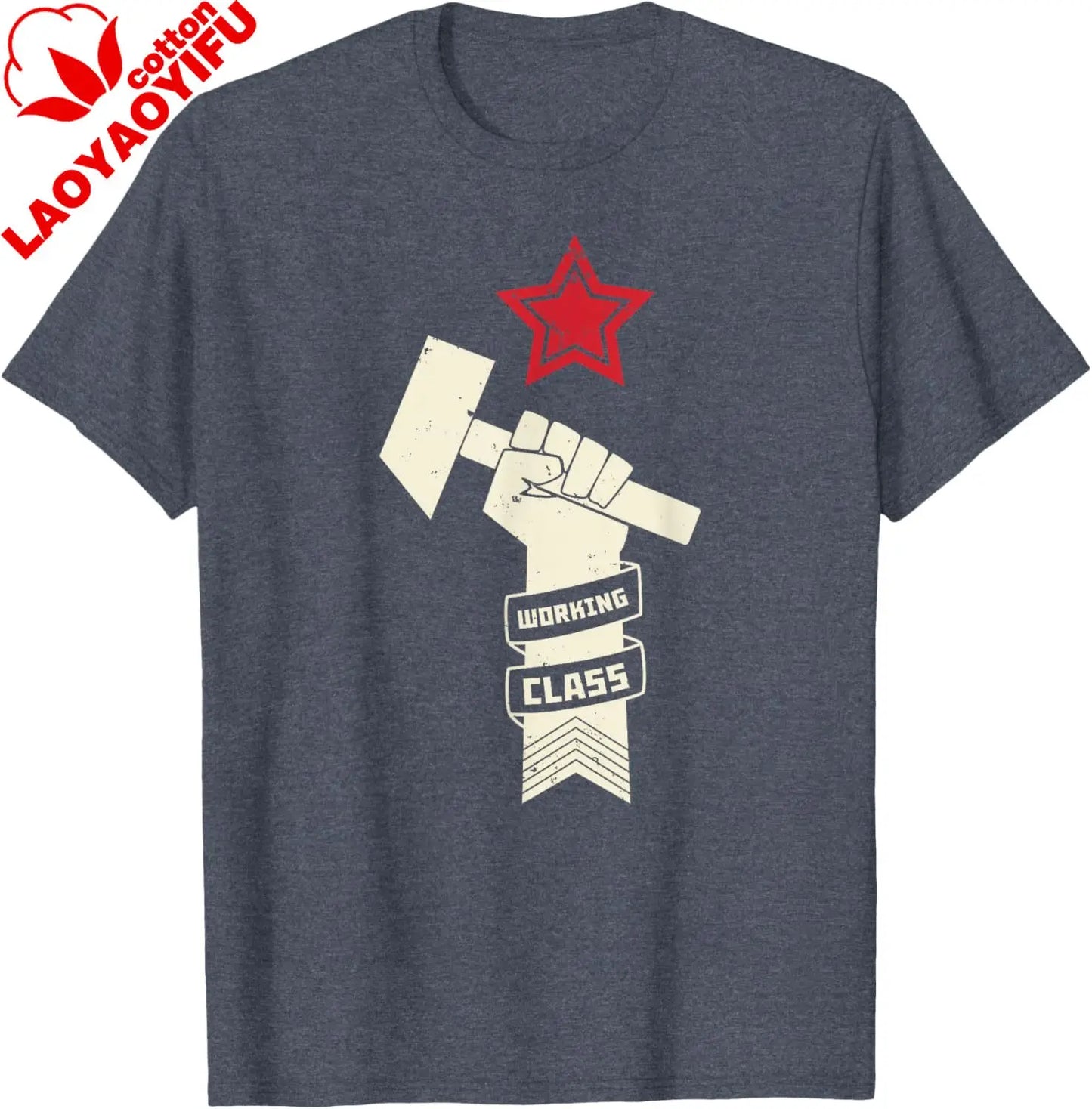 Proletariat Russia USSR Soviet Union CCCP Retro Vintage T-Shirt  Print on Demand Casual Streetwear Camisas Streetwear