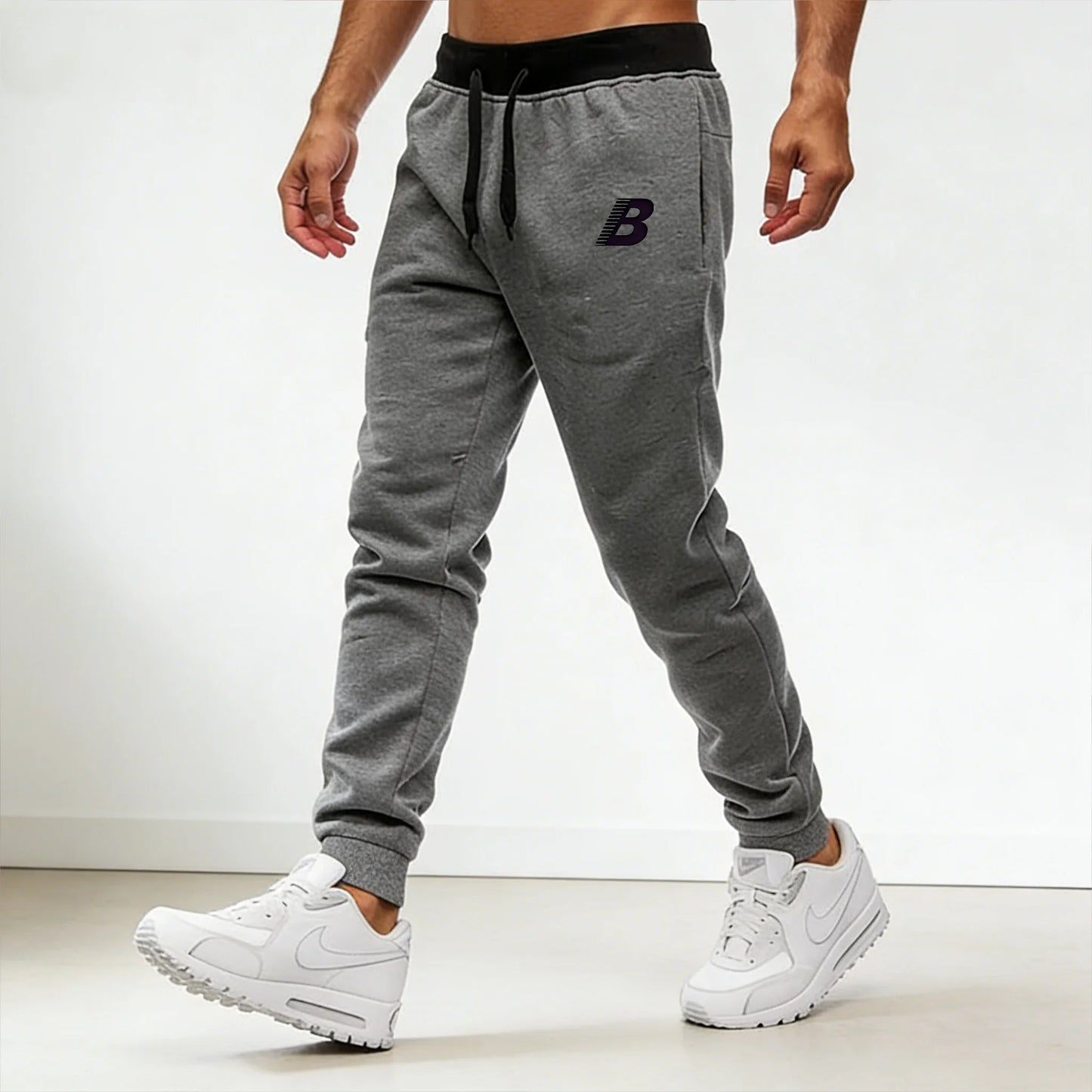 New Men's Letter B print Casual Sports Pants Running Workout Jogging Long Pants Gym Sport Trousers for Men Jogger Sweatpants