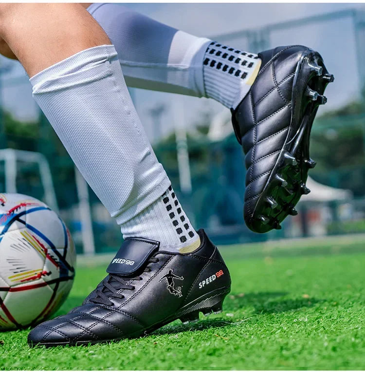 Men Football Boots FG/TF Soccer Shoes Breathable Professional Turf Outdoor Non-slip Long Spikes Adult Training Futsal Sneakers