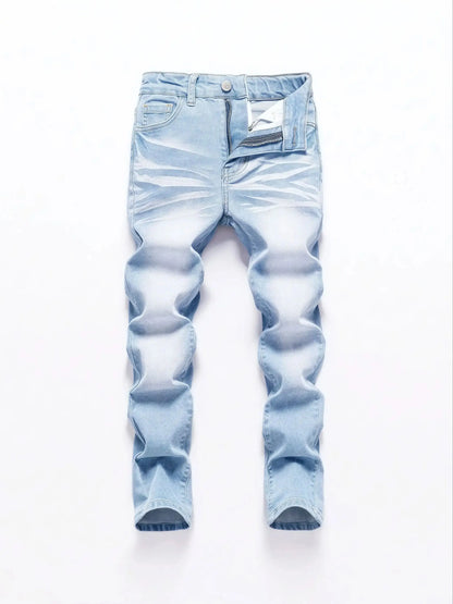 1PC Men's wide pants Brushed jeans Wide jeans Y2K New Rocks jeans buggy black hip-hop pants