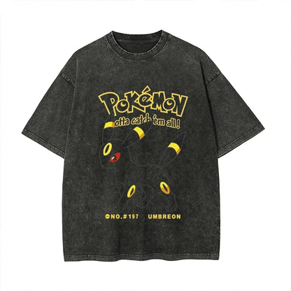 Vintage Wash T-Shirt Man Women Graphic Tee Short Sleeve Tee Loose Casual Tops Y2k Summer