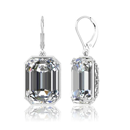 925 Sterling Sliver Earrings For Woman Vintage Ruby Gemstone Wedding Party Lever Back Drop Earring Handmade Designer Jewelry