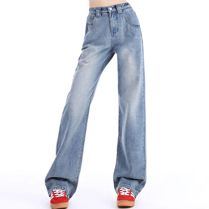 Women High Waist Jeans Female High Street Denim Pants