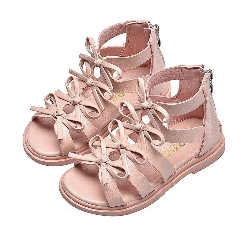 Size 21-36 Kids Sandals For Girl Summer Outdoor Beach Shoes Girls Gladiator Sandals Small Cute Bowknot Baby Toddler Girl Sandals