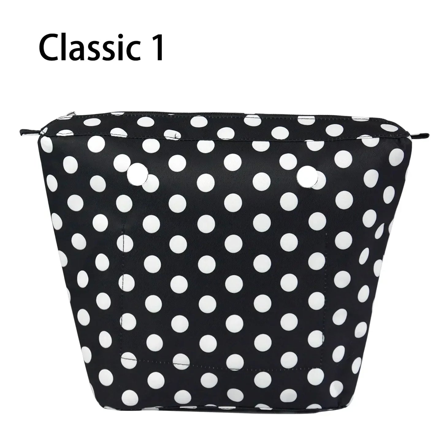 Composite Twill Cloth Waterproof Inner Lining Insert Zipper Pocket for Classic Mini Obag Senior Inner Pocket for O Bag