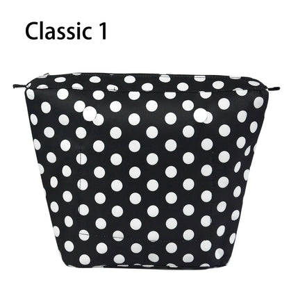 Composite Twill Cloth Waterproof Inner Lining Insert Zipper Pocket for Classic Mini Obag Senior Inner Pocket for O Bag