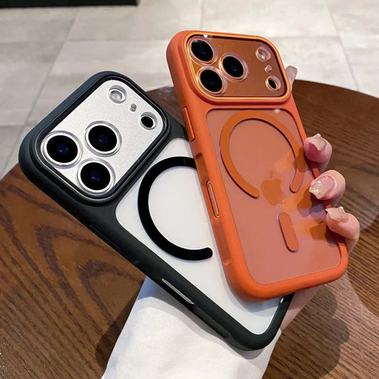 Camera Protector Acrylic Transparent For Magsafe Cases For iPhone 17 Pro Max 17 Pro Air Slim Magnetic Clear Bumper Back Cover