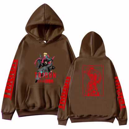 Anime Trigun Stargaze Print Hoodie 2 Sided Anime 2026 Harajuku Pullover Hooded Sweatshirt