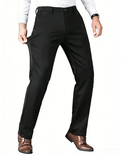 Men's 2-Pack Slim Fit Stretch Dress Pants - Navy Blue Business Casual Trousers, Wrinkle-Resistant Office Work Pants for Daily We