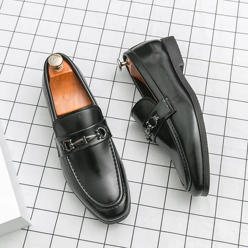 Classic Formal Leather Shoes Men Retro Party Social Office Leather Shoes Man Trend Men's Dress Shoes Casual Business Loafers Man