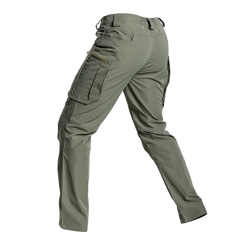 NewMen's Tactical Cargo Pants Waterproof Trousers with Multi Pockets for Outdoor Sports Hiking Hunting Fishing Work Casual Pants