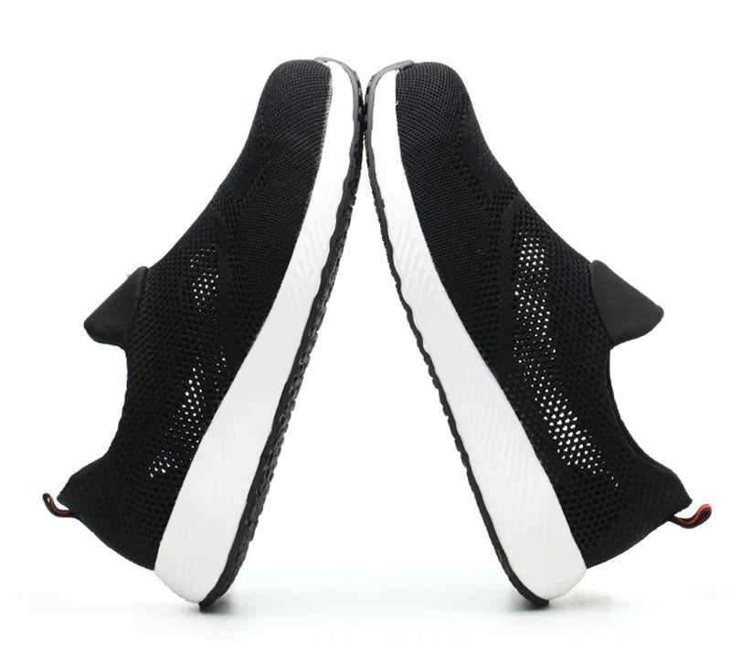 Summer Mesh Light Work Sneakers Steel Toe Protective Work Safety Shoes Men Women Breathable Construction Shoes Work Boots Men