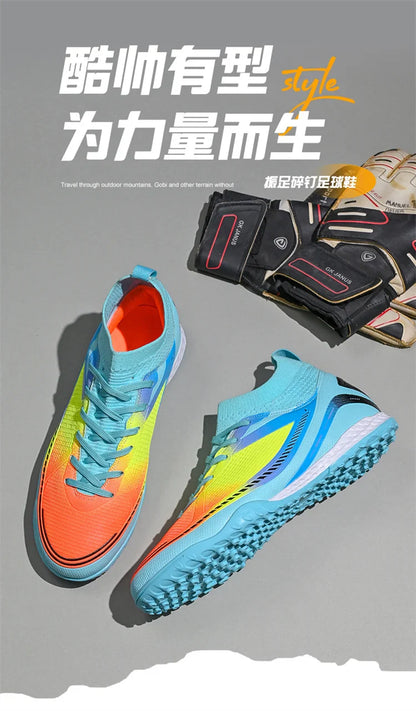 Mens Soccer Shoes TF/FG High Ankle Football Boots Kids Women Outdoor Sports Shoes Multicolor Training Match Athletic Sneakers