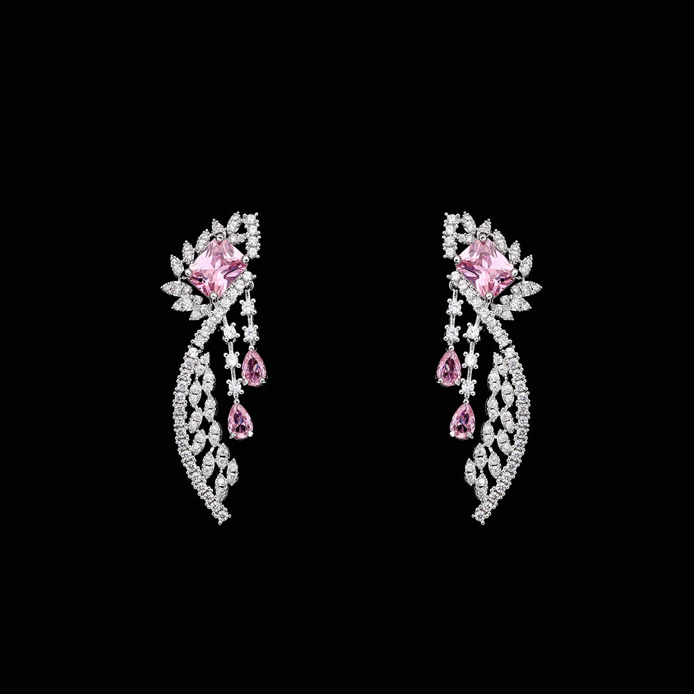 2025 Popular 4-piece Bridal Zirconia Full Set Women's Party Jewelry, Luxury Dubai Nigeria CZ Luxury Crystal Wedding Necklace Set