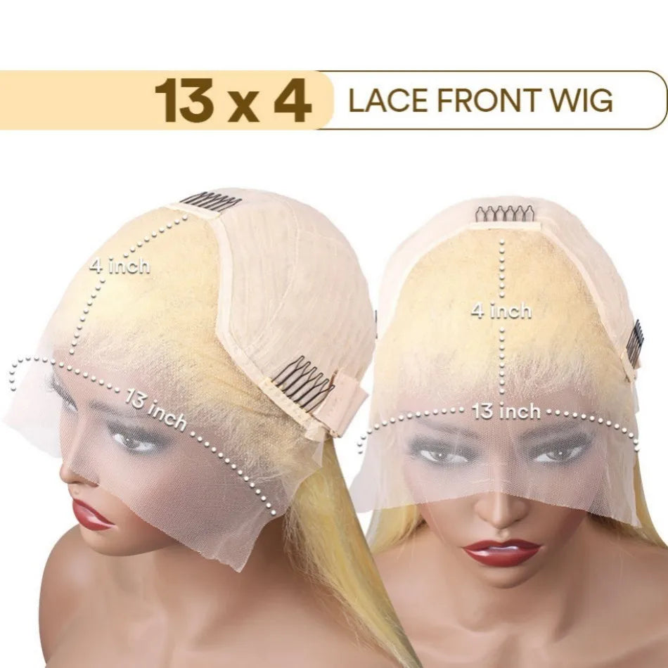 Straight Human Hair Wigs 613 Blonde 13X6 Hd Lace Frontal Wig 220 Density 13X4 Lace Front Wigs Human Hair 38 Inch Pre Plucked Wig