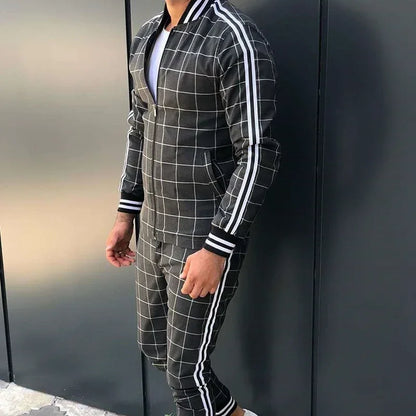 Men's Outdoor Sports Suit New Style Quick Dry Sweatshirt Pants 2-Piece Set Cross-Border Casual Attire For Active Men