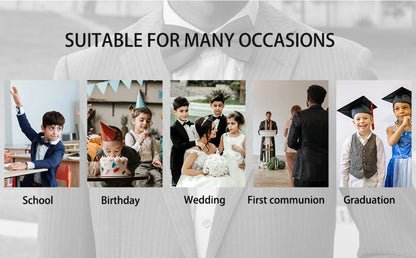Boys Suit Set Kid Wedding Tuxedo Teenager Easter Formal Outfit Halloween Chritmas Birthday Party Gift School Performance Blazer