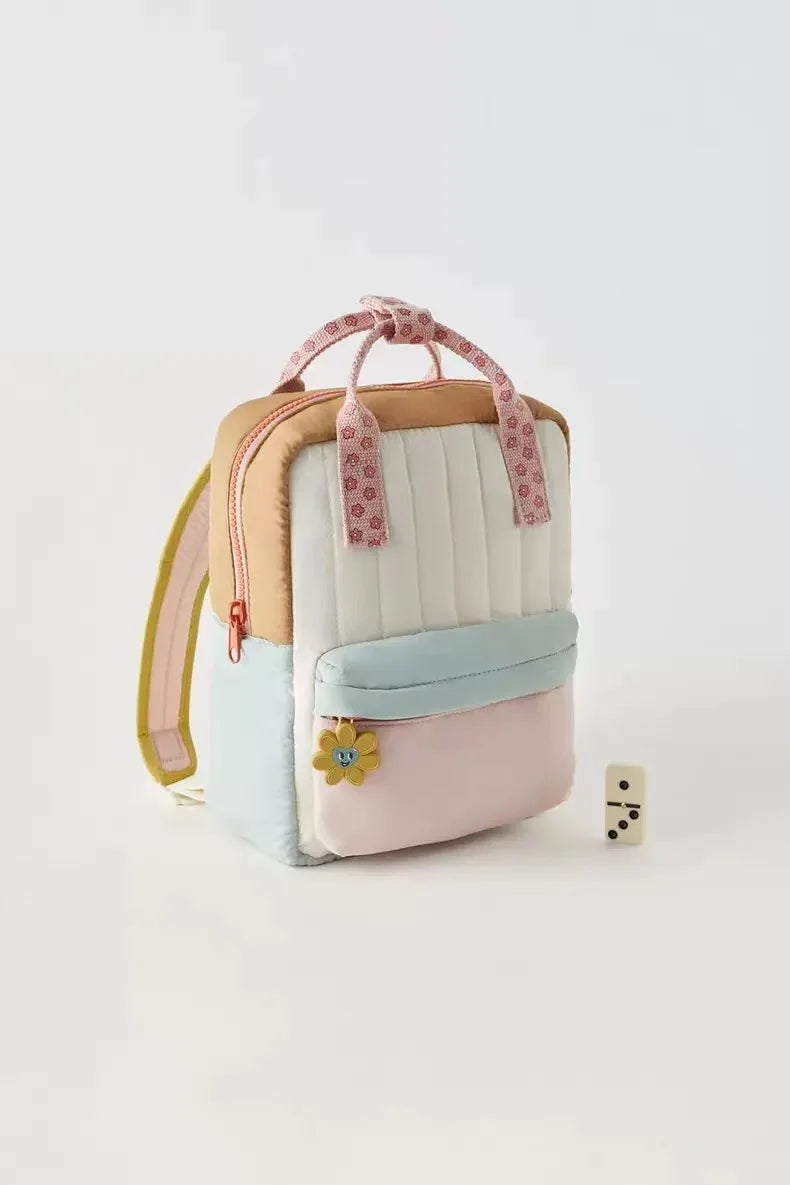 New Lightweight Children's Backpack Shopping Children's Cute Sunflower Pendant with Colorful Small School Bag