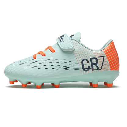 New Hot Children Football Boots Outdoor Trainers Soccer Shoes for Kids Boys Girls Hook Loop Football Cleats Futsal Sneakers28-39