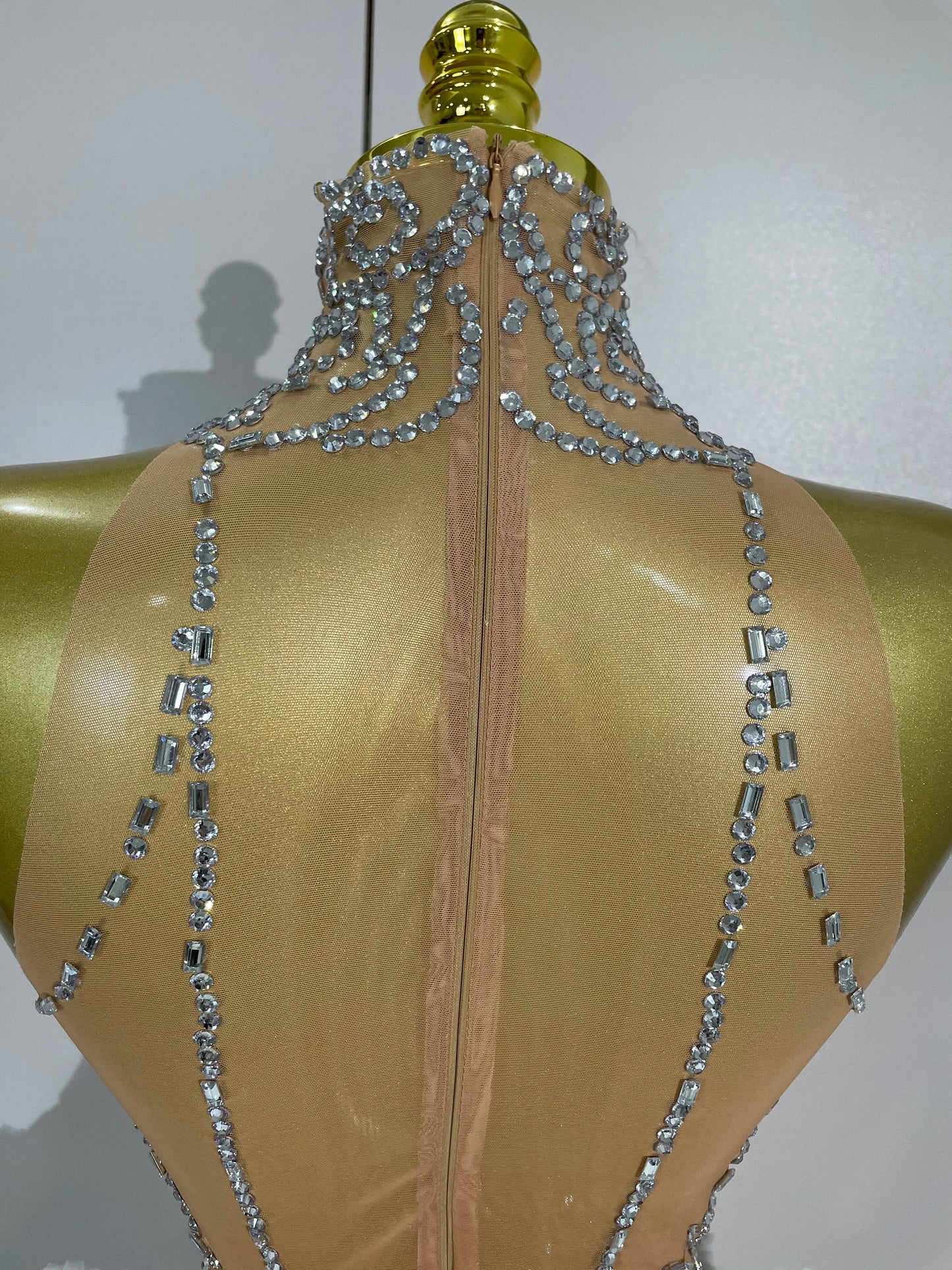 Mesh Sexy See Through Cocktail Mini Dress Women Eveing Luxury Birthday Party Singer Nightclub Show Stage Costume