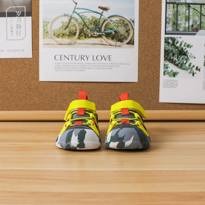 Baby Camouflage Sandals Boys Anti-kick Anti-slip Sport Sandals Girls Breathable Mesh Sandals