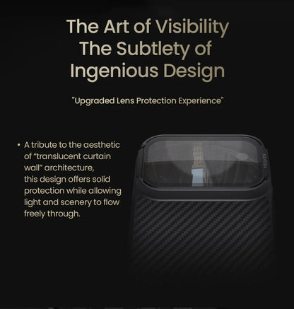 For iPhone 17 Pro Max / 17 Pro case CarboProp Fiber Magnetic Adapt Translucent Black Camera Cover Lens Back Cover Protection