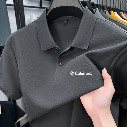 Cotton100% Men's Summer Luxury High Quality Short Sleeves Polo Shirt Letter Printing 25colors Brand T-Shirt Business Men's Wear